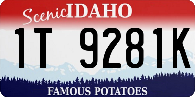 ID license plate 1T9281K