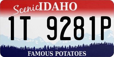 ID license plate 1T9281P