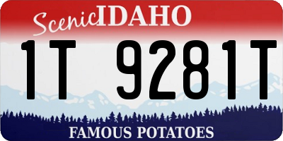 ID license plate 1T9281T