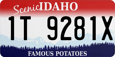 ID license plate 1T9281X