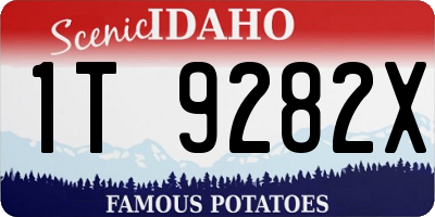 ID license plate 1T9282X