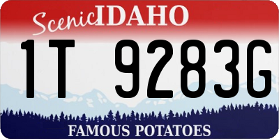 ID license plate 1T9283G