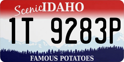 ID license plate 1T9283P
