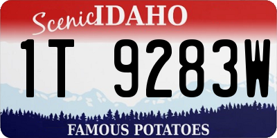 ID license plate 1T9283W