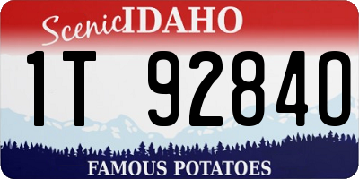 ID license plate 1T9284O
