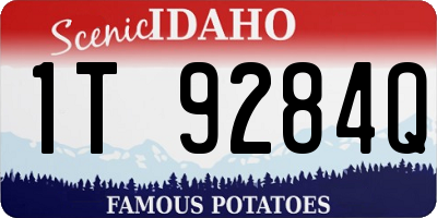 ID license plate 1T9284Q