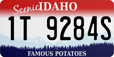 ID license plate 1T9284S
