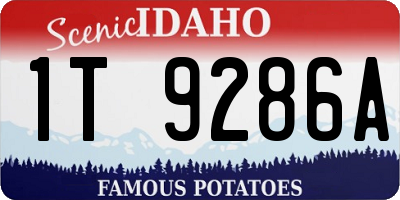 ID license plate 1T9286A