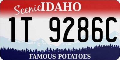 ID license plate 1T9286C