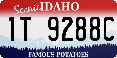 ID license plate 1T9288C