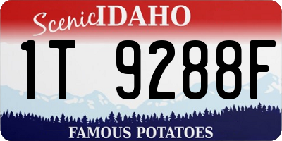 ID license plate 1T9288F