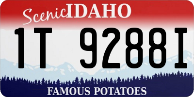 ID license plate 1T9288I