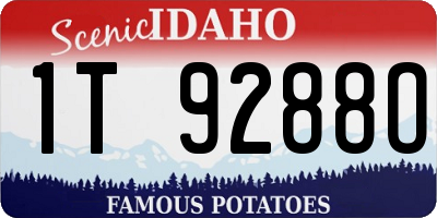 ID license plate 1T9288O