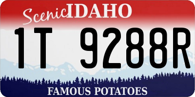 ID license plate 1T9288R