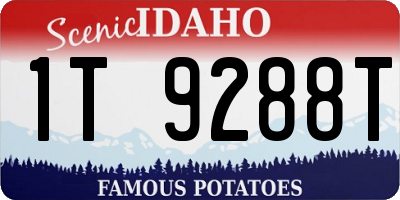 ID license plate 1T9288T