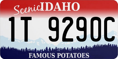 ID license plate 1T9290C