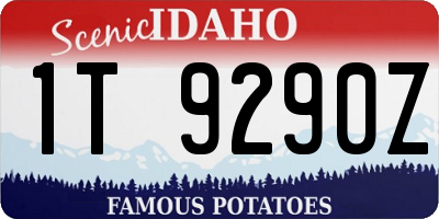 ID license plate 1T9290Z