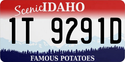 ID license plate 1T9291D