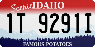 ID license plate 1T9291I