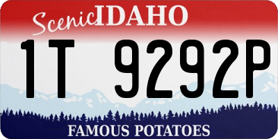 ID license plate 1T9292P