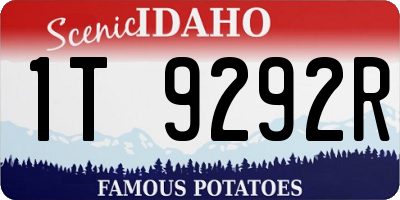 ID license plate 1T9292R