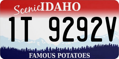 ID license plate 1T9292V
