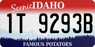 ID license plate 1T9293B