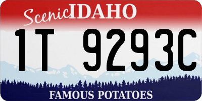 ID license plate 1T9293C