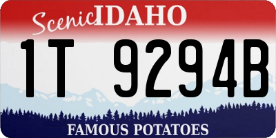 ID license plate 1T9294B