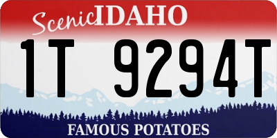 ID license plate 1T9294T