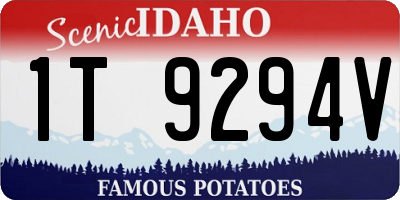 ID license plate 1T9294V