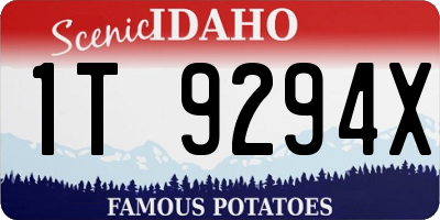 ID license plate 1T9294X