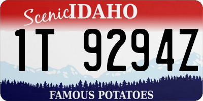 ID license plate 1T9294Z