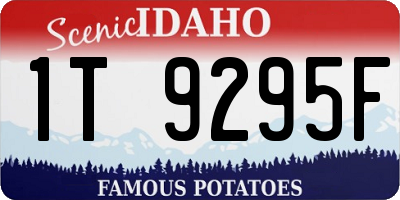 ID license plate 1T9295F