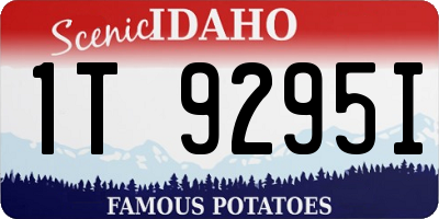 ID license plate 1T9295I