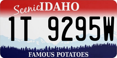 ID license plate 1T9295W