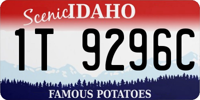 ID license plate 1T9296C