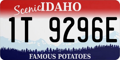 ID license plate 1T9296E