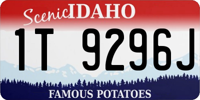 ID license plate 1T9296J