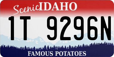 ID license plate 1T9296N