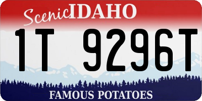 ID license plate 1T9296T