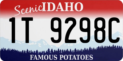 ID license plate 1T9298C