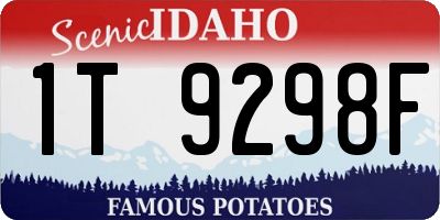 ID license plate 1T9298F