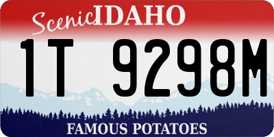 ID license plate 1T9298M