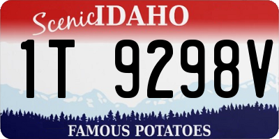 ID license plate 1T9298V