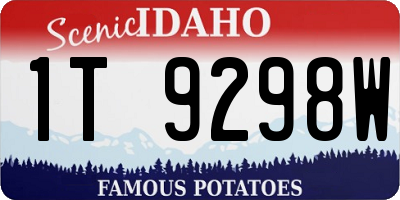 ID license plate 1T9298W