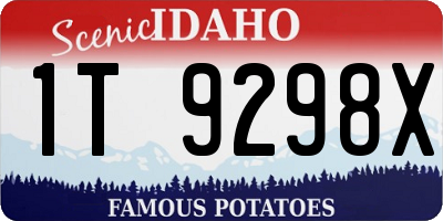 ID license plate 1T9298X