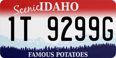 ID license plate 1T9299G