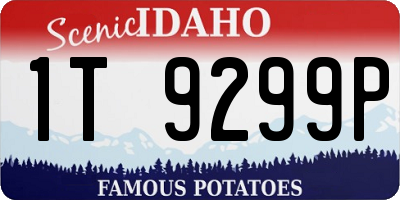 ID license plate 1T9299P