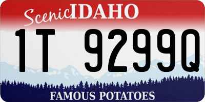 ID license plate 1T9299Q